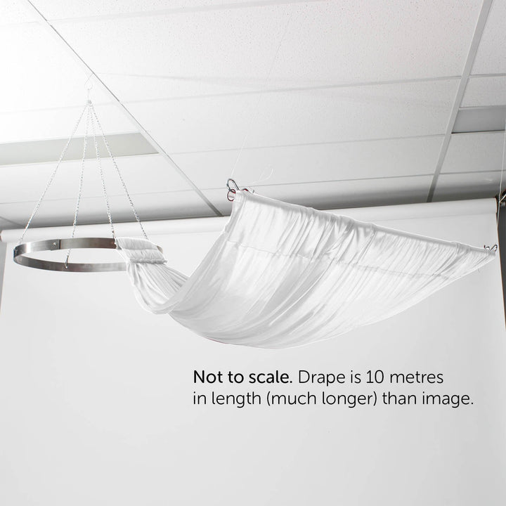 Ceiling Drape Ice Silk - White - 10m