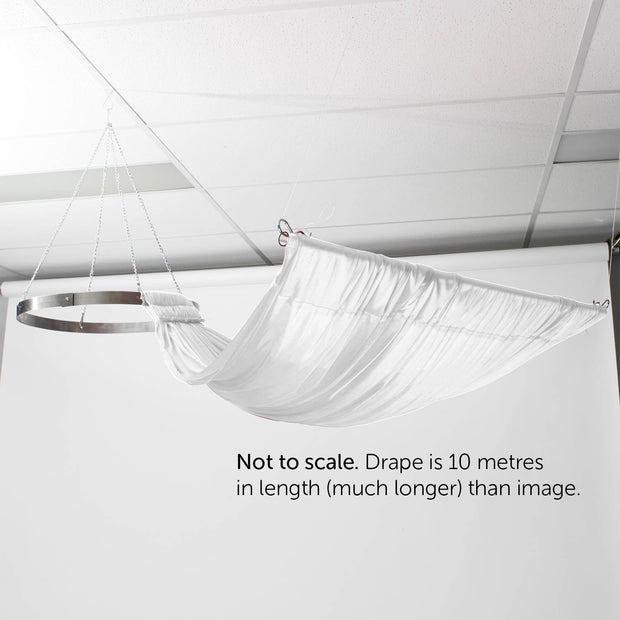Ceiling Drape Ice Silk - White - 10m