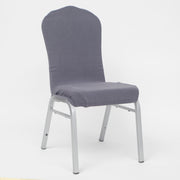 Lycra Chair Covers (Toppers) - Jacquard Dark Grey