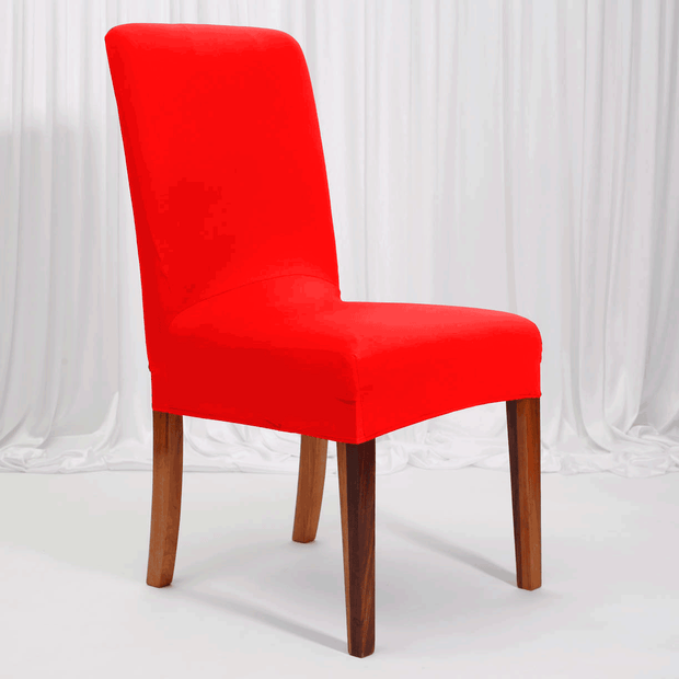 Apple Red Folding Spandex Chair Covers, Stretch Lycra Folding