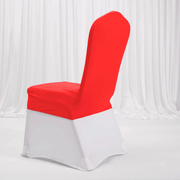 Lycra Chair Covers (Toppers) - Bright Red On Banquet Chair