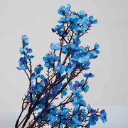 4 x Small Cherry Blossom Branches - Blue (50cm) Close