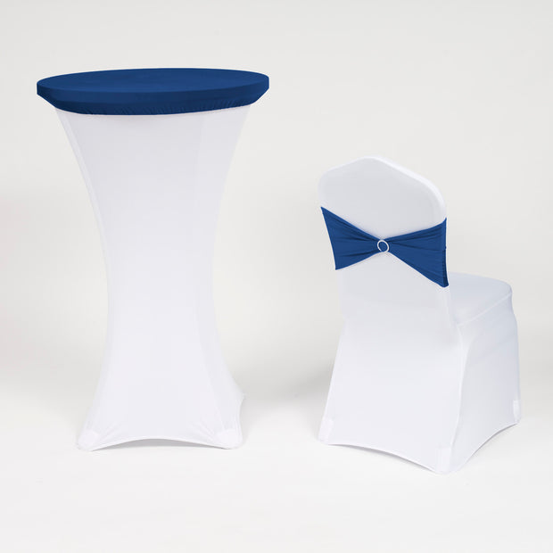 Cocktail Dry Bar Table Covers - Navy Blue (70cm Topper) With Lycra band