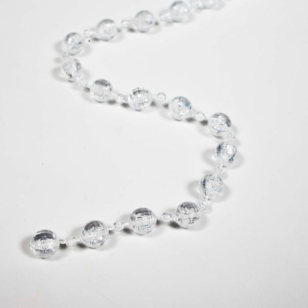 Clear Mixed Pearl String Beads - 15m Close Up