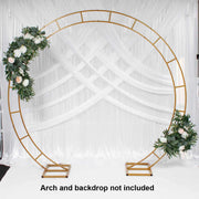 Corner floral greenery garland on Gold Wedding arch