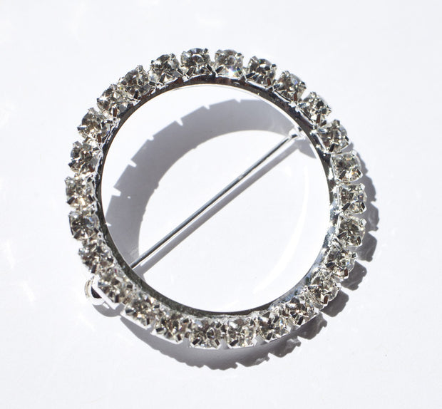 diamante silver buckle decoration for Wedding Chair Sashes