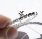 diamante silver buckle decoration clasp close up