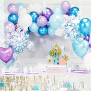 84pc Balloon Garland Kit - Frozen Winter Theme example table