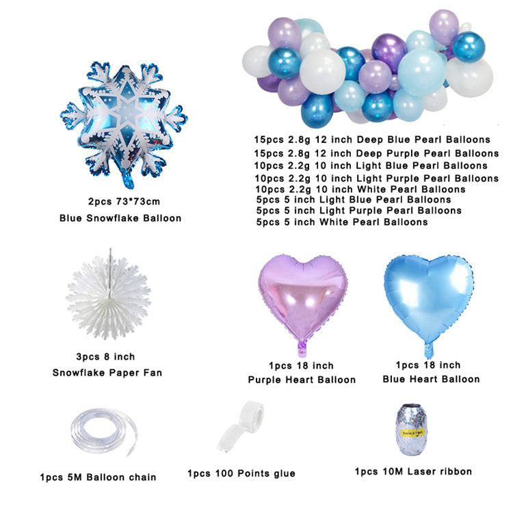 FROZEN WINTER BALLOON SET CONTENTS