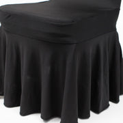 Princess Black Lycra Chair Covers (190gsm) Skirt
