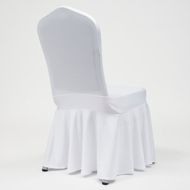 Princess White Lycra Chair Covers (190gsm) Back