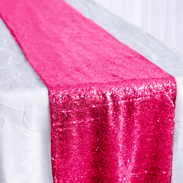 Sequin Table Runner - Hot Pink