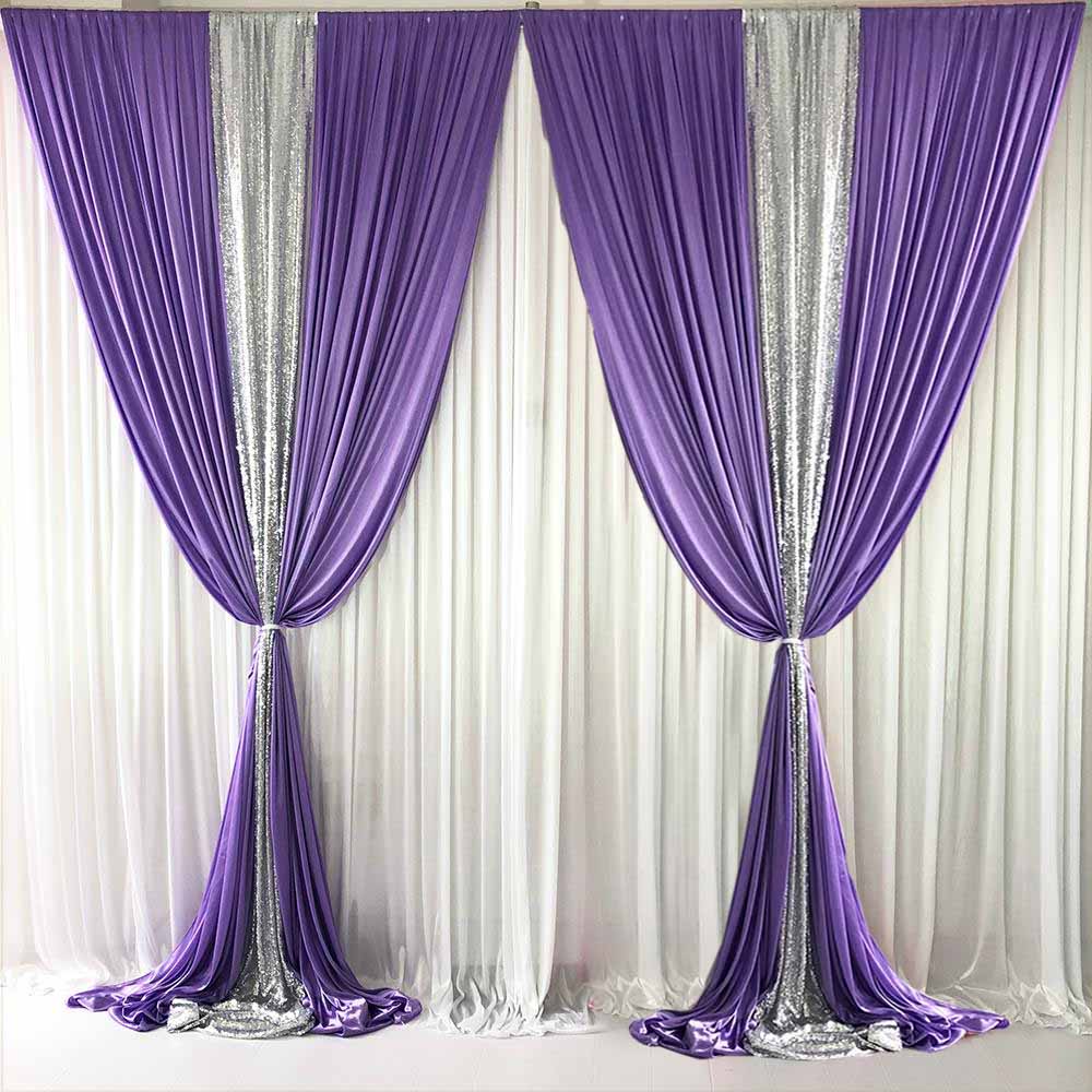 Backdrop Full Wave Ice Silk 3m X6m Gold main image 0