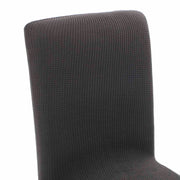 Lycra Dining Chair Covers (Toppers) - Jacquard Charcoal Back rest