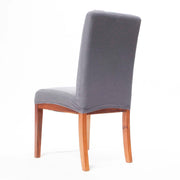 Lycra Dining Chair Covers (Toppers) - Jacquard Dark Grey Back