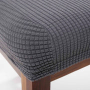 Lycra Dining Chair Covers (Toppers) - Jacquard Dark Grey Texture