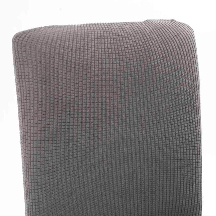 CLEARANCE Lycra Dining Chair Covers (Toppers) - Jacquard Dark Grey