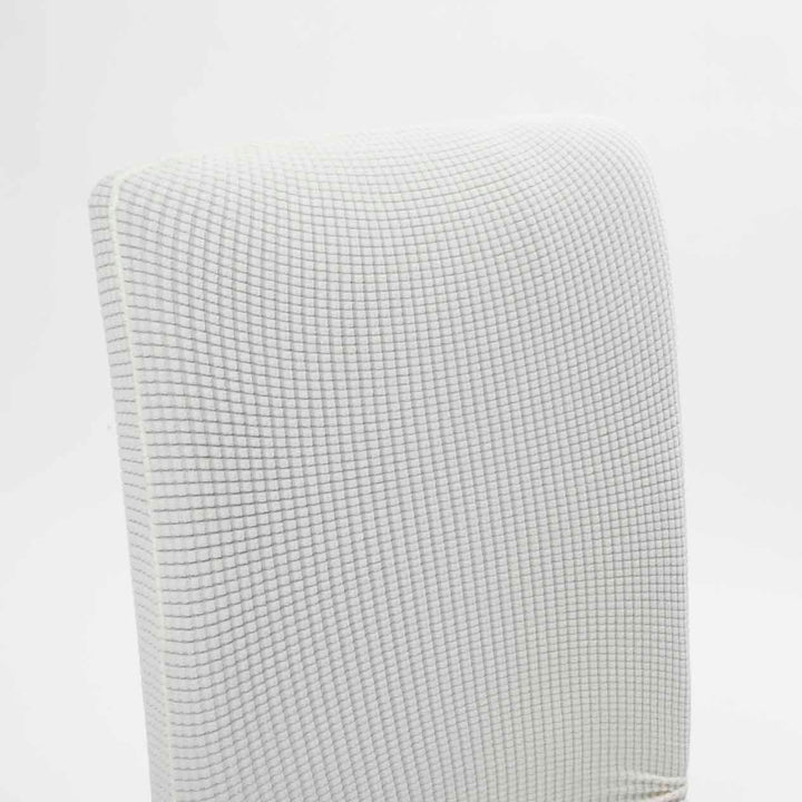 Lycra Dining Chair Covers (Toppers) - Jacquard Off White Back rest