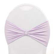 Lavender Lycra Chair Band With Diamante Buckle
