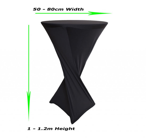 Shop Black Cocktail Covers (Square Base) Measurements