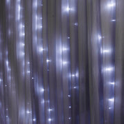 LED Curtain 3x3 meters - Cool White - 8 Function Close up behind curtain