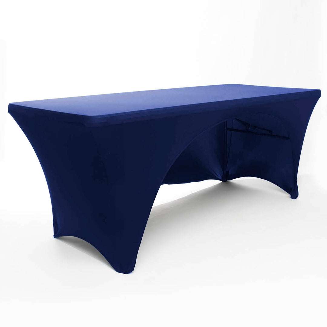 Navy 3 Sided Lycra Fitted Tablecloth (6ft)