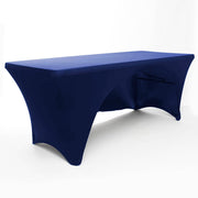 Navy 3 Sided Lycra Fitted Tablecloth (6ft)