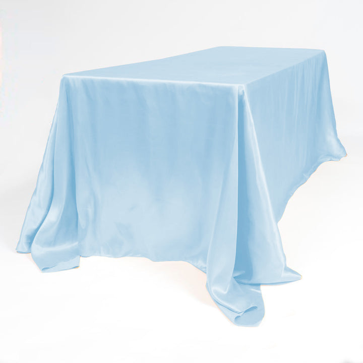 Satin Rectangle Tablecloth - Light Blue (220x330cm)