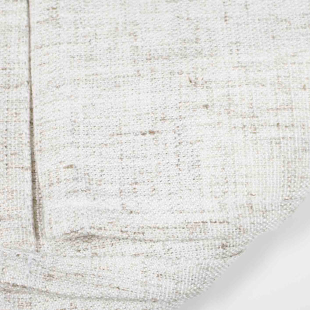 Ivory linen napkin close up edging
