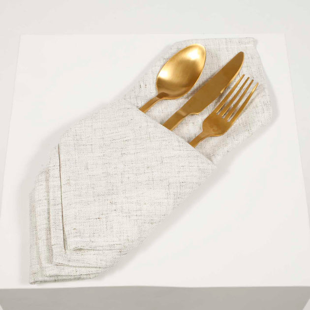 Shop Premium Linen Napkins - Ivory Event Napkins | Luna Wedding & Event ...