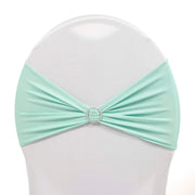 Mint Lycra Chair Band with Diamante Buckle