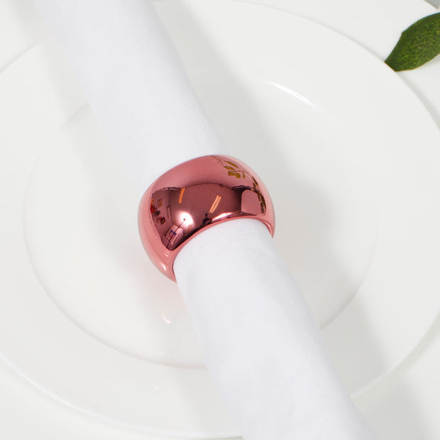 Rose Gold Napkin Ring - Classic Luxe Style Close Up