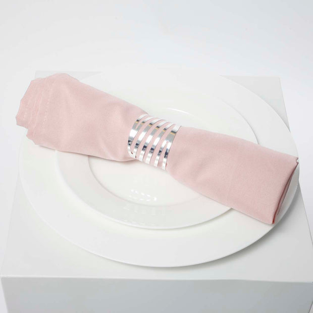 Silver Napkin Ring - Modern Linear Cut Out