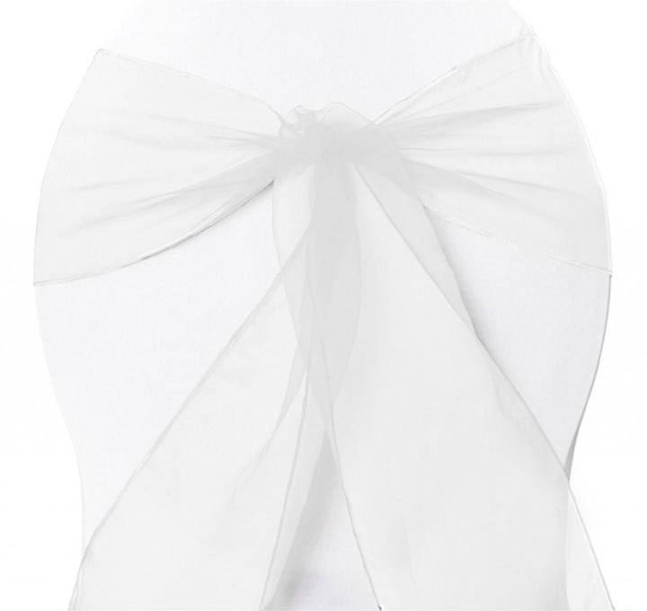 Organza Chair Sashes - White