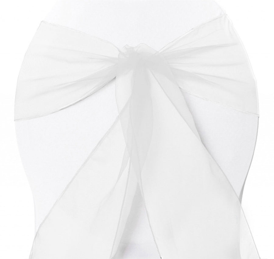 Organza Chair Sashes - White