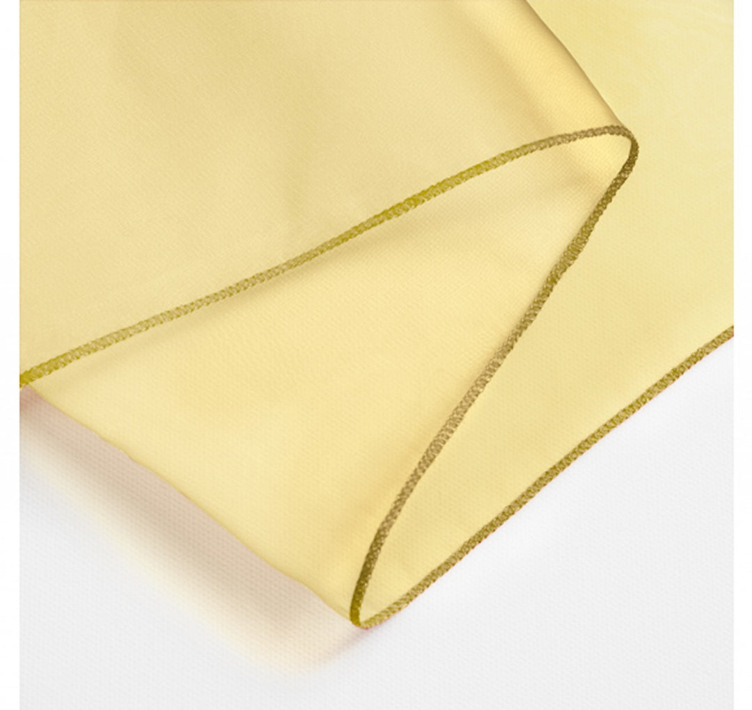 Organza Table Runners - Gold Overlocked Edge