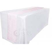 Organza Table Runners - Light Pink Table View