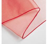 Organza Table Runners - Red Overlocked Edge