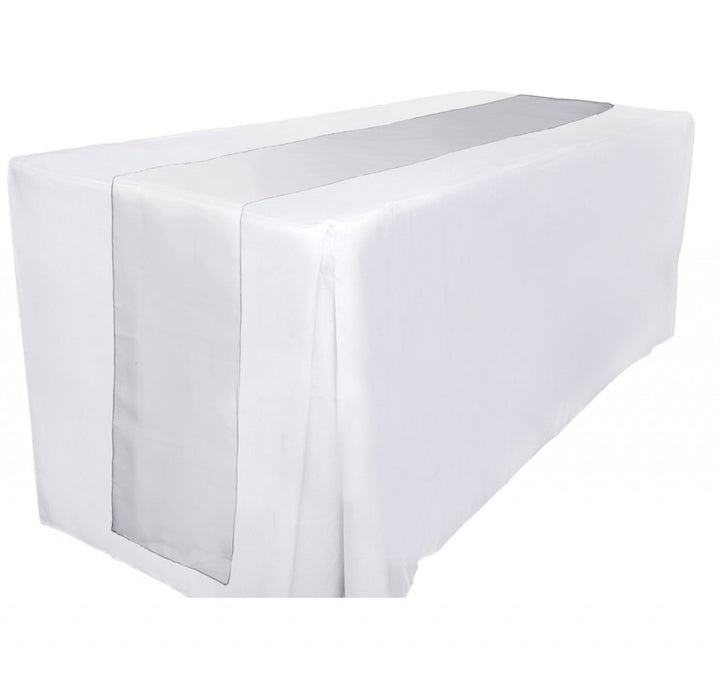 CLEARANCE Organza Table Runners - Silver