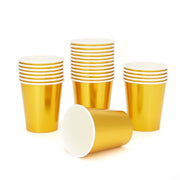 PAPER PLATE SET METALLIC GOLD cups