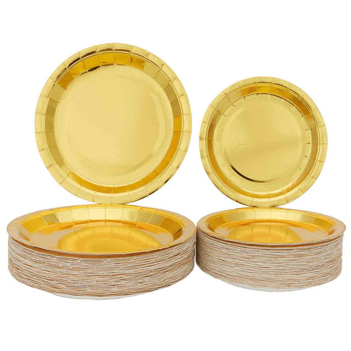 PAPER PLATE SET METALLIC GOLD Plates