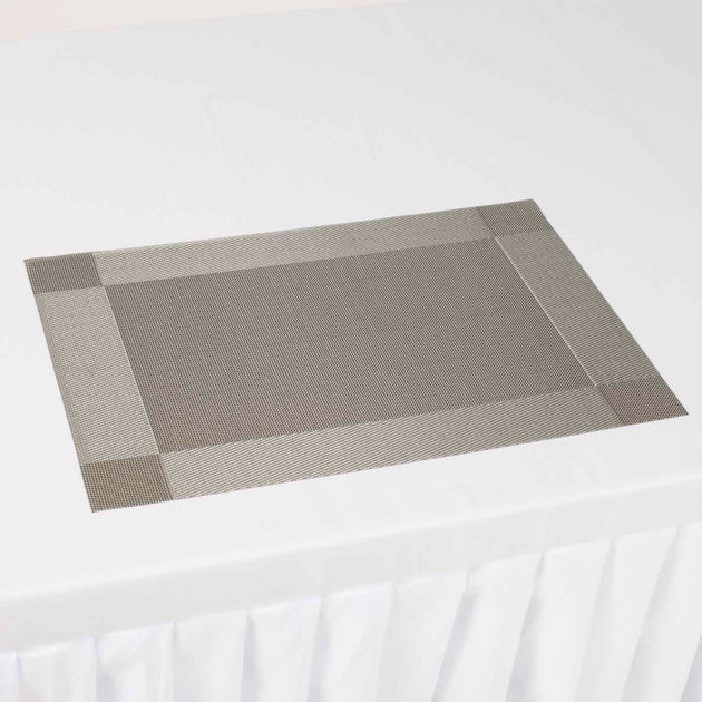 Shop Placemats (Silver) Woven Placemats Luna Wedding & Event Supplies