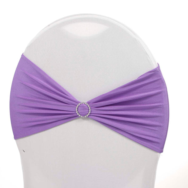 Purple Lycra Chair Band With Diamante Buckle 