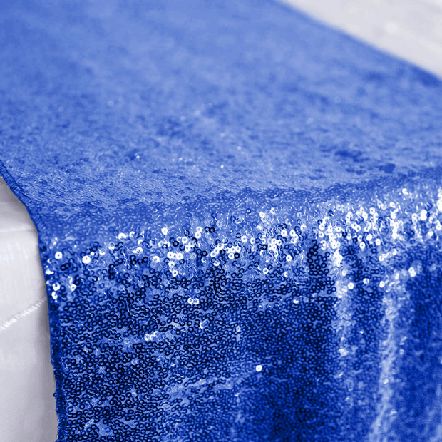 Sequin Table Runner - Royal Blue Close Up