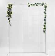 Wedding Flower Wall Mesh Frame - White (2x1.5m) With decoration