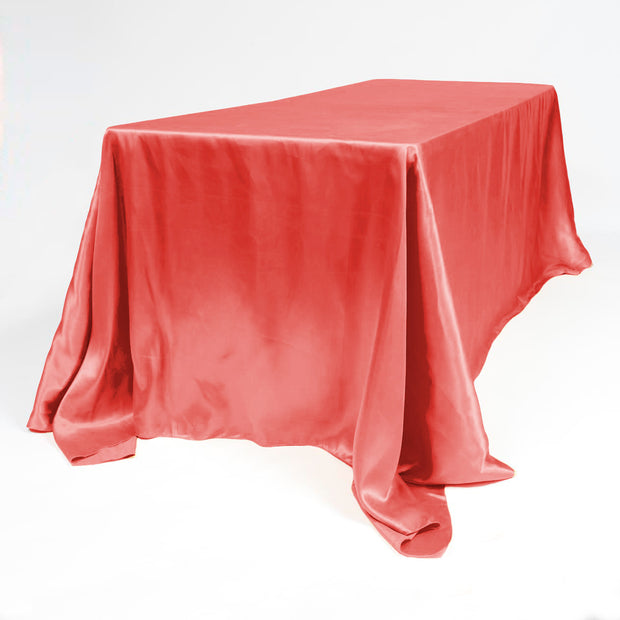 Red Satin Tablecloth for Trestle Table