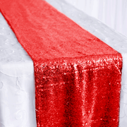 Sequin Table Runner - Red