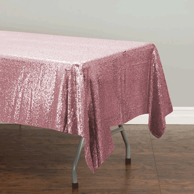 Rose Sequin Tablecloth 125x240cm