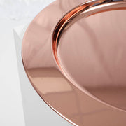 Rose Gold Mirror Charger Plate Sets - 33cm