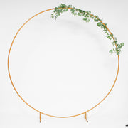 Round Wedding Arch / Flower Frame - Gold (2m) With Decoration